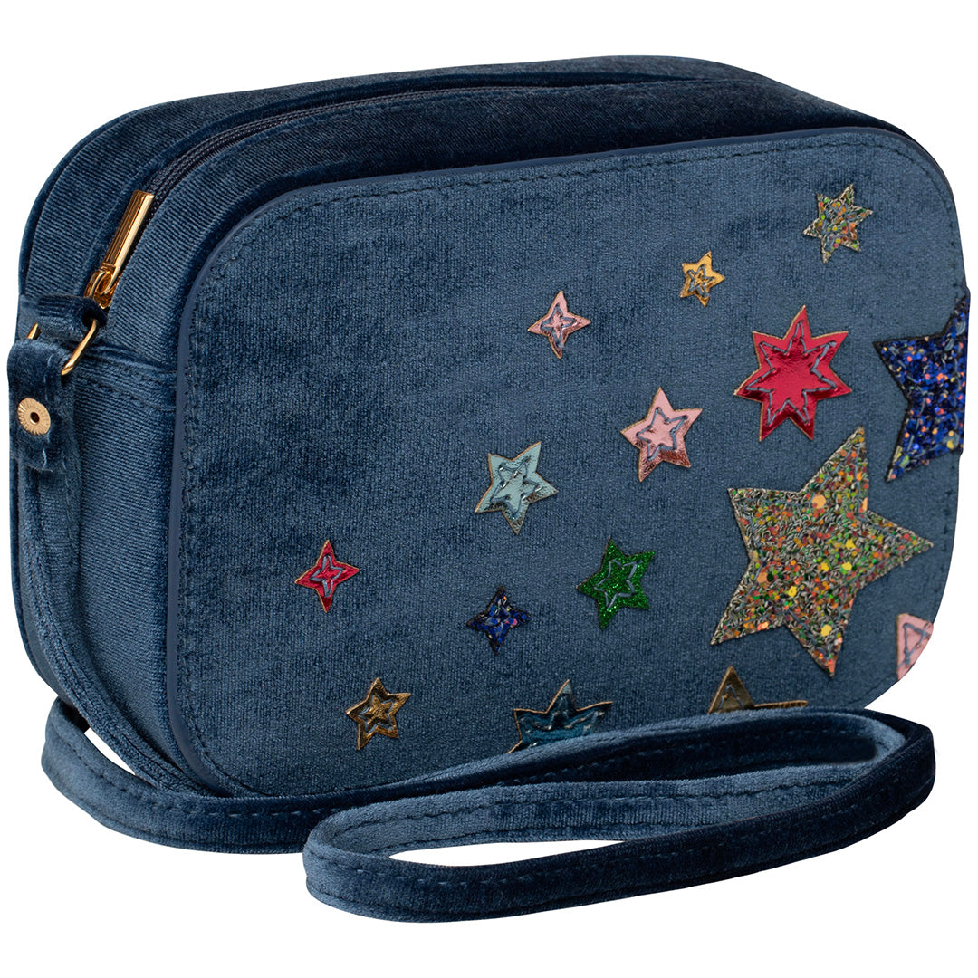 mimi & lula schoudertasje night sky velvet - navy | 173006-12 | 0