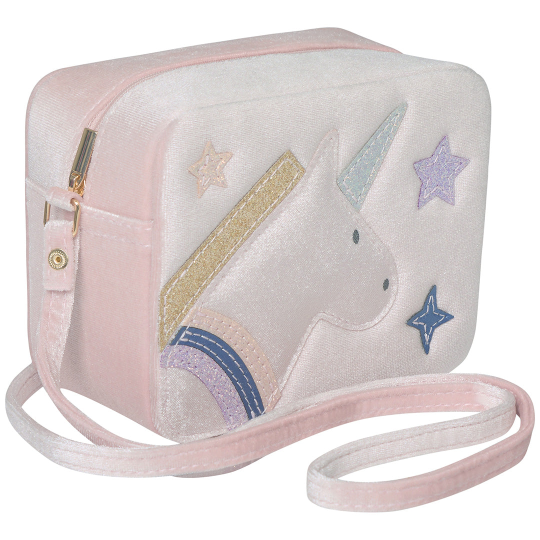 mimi & lula schoudertasje boxy unicorn - pink multi | 173014-27 | 0
