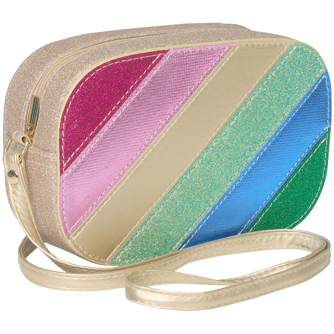 mimi & lula schoudertasje dazzle rainbow stripe - bright multi | 173016-38 | 0