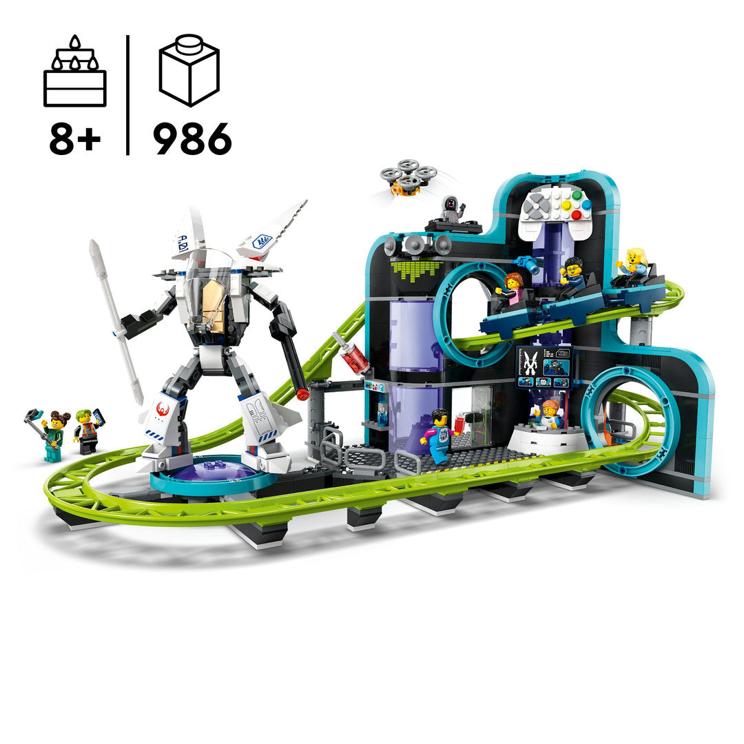 LEGO city achtbaan in robotwereld