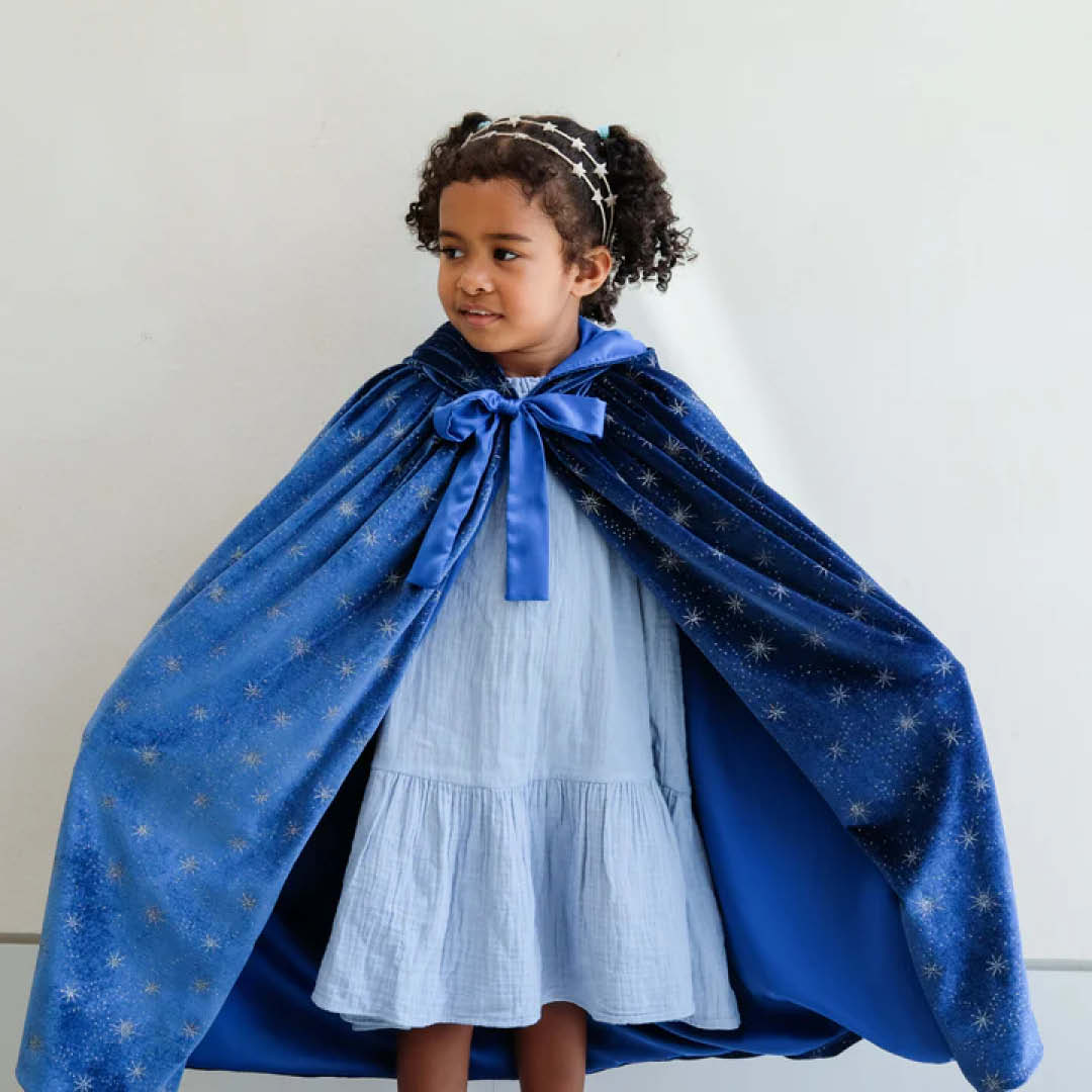 mimi & lula verkleedcape ice queen velvet - blue | 175005-10 | 2