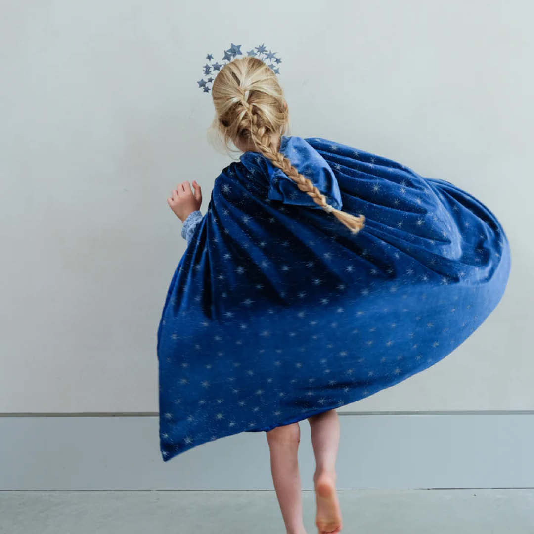 mimi & lula verkleedcape ice queen velvet - blue | 175005-10 | 3