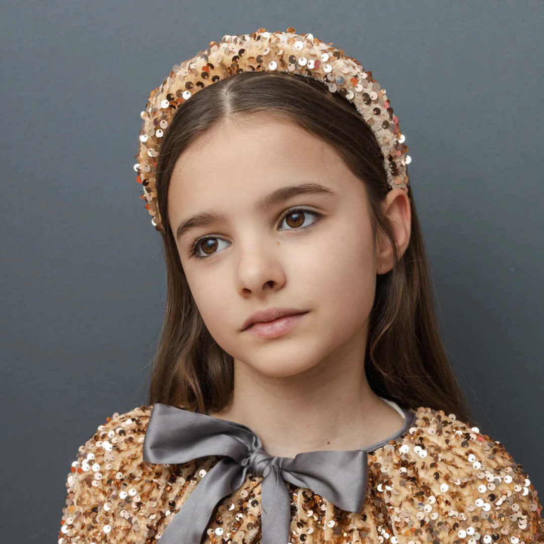 mimi & lula verkleedcape sequin - gold | 175016-05 | 3