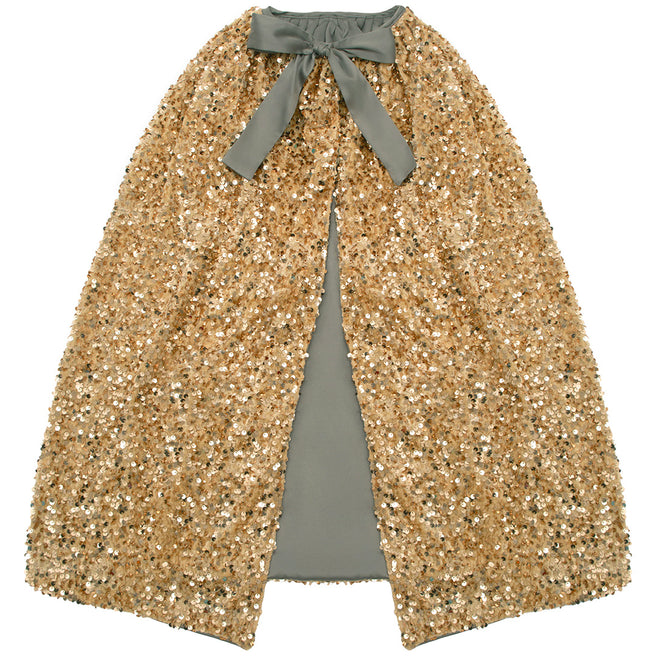 mimi & lula verkleedcape sequin - gold | 175016-05 | 0
