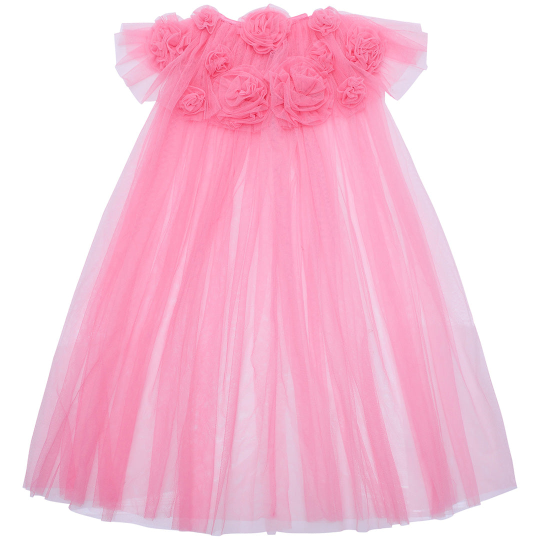 mimi & lula verkleedcape ruffle flower - pink | 175018-04 | 0