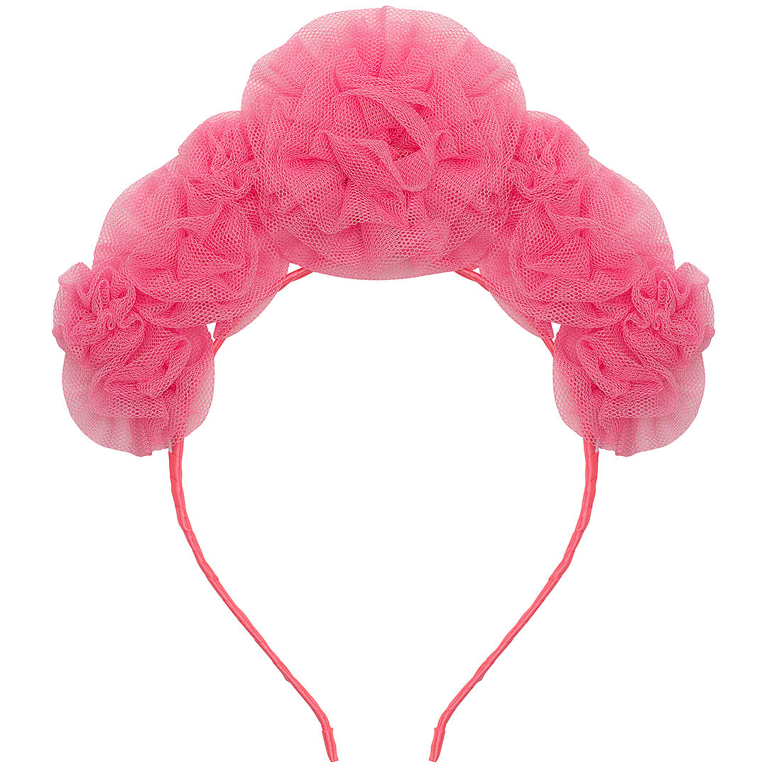 mimi & lula diadeem ruffle flower - pink | 175019-04 | 0