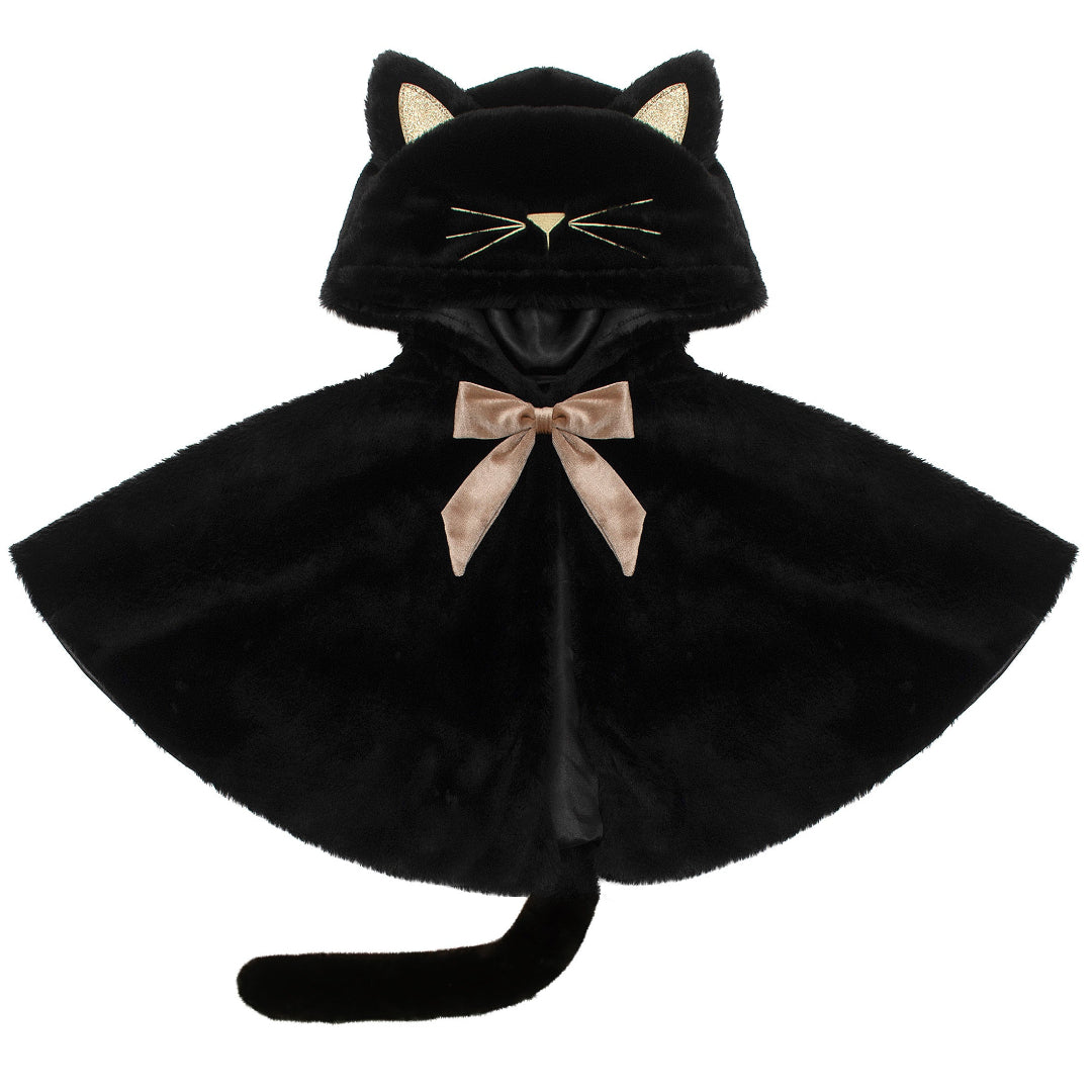 mimi & lula verkleedcape zwarte kat - zwart | 175027-03 | 0