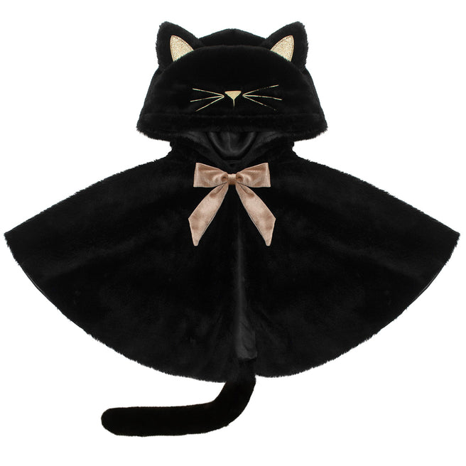 mimi & lula verkleedcape zwarte kat - zwart | 175027-03 | 0
