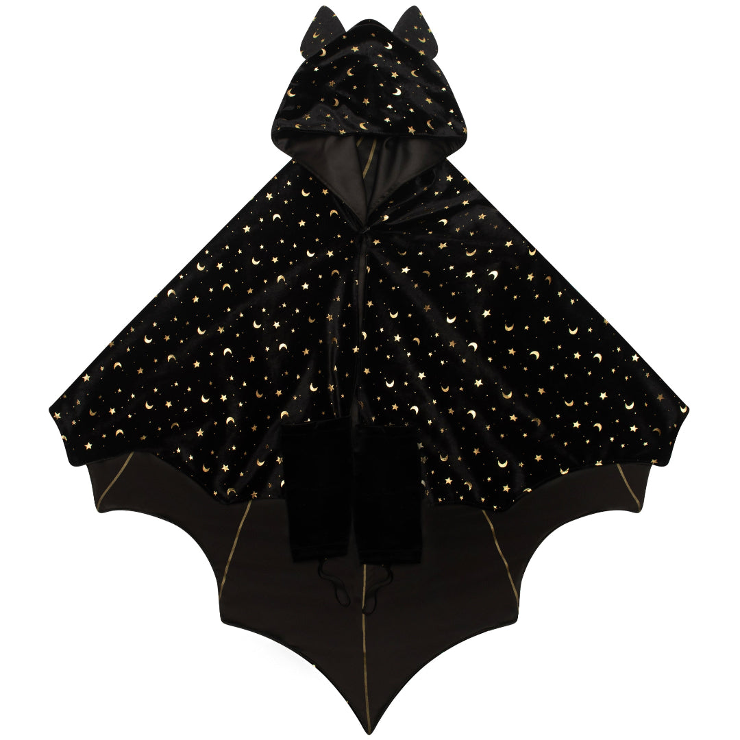 mimi & lula verkleedcape vleermuis - zwart | 175036-03 | 0
