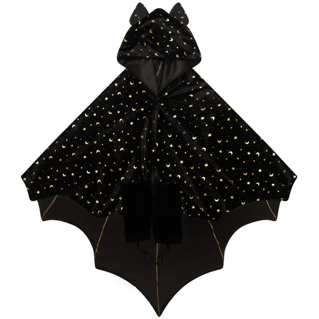 mimi & lula verkleedcape vleermuis - zwart | 175036-03 | 0