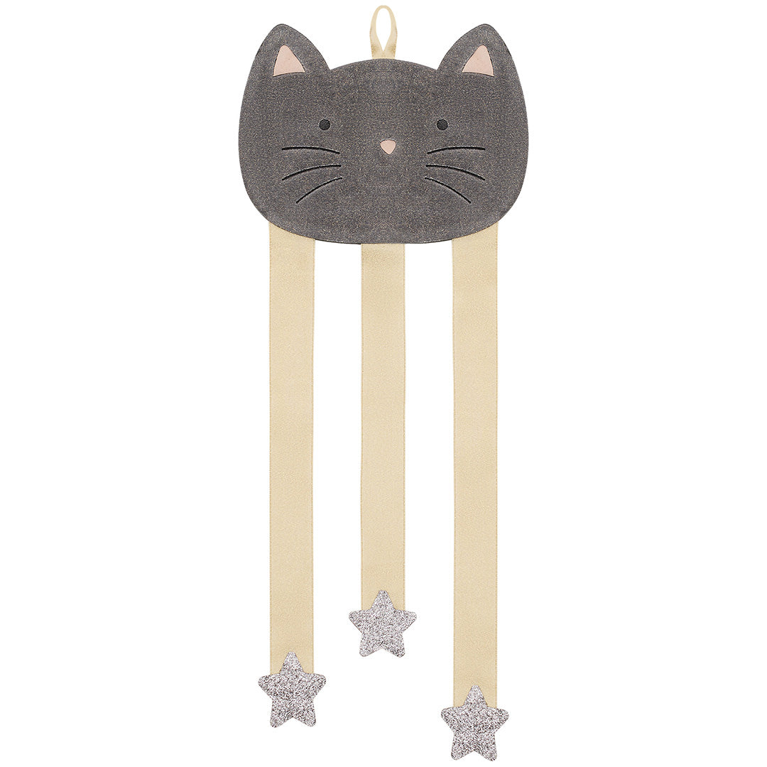 mimi & lula haarspeldhouder kitty cat - grey | 177006-07 | 0