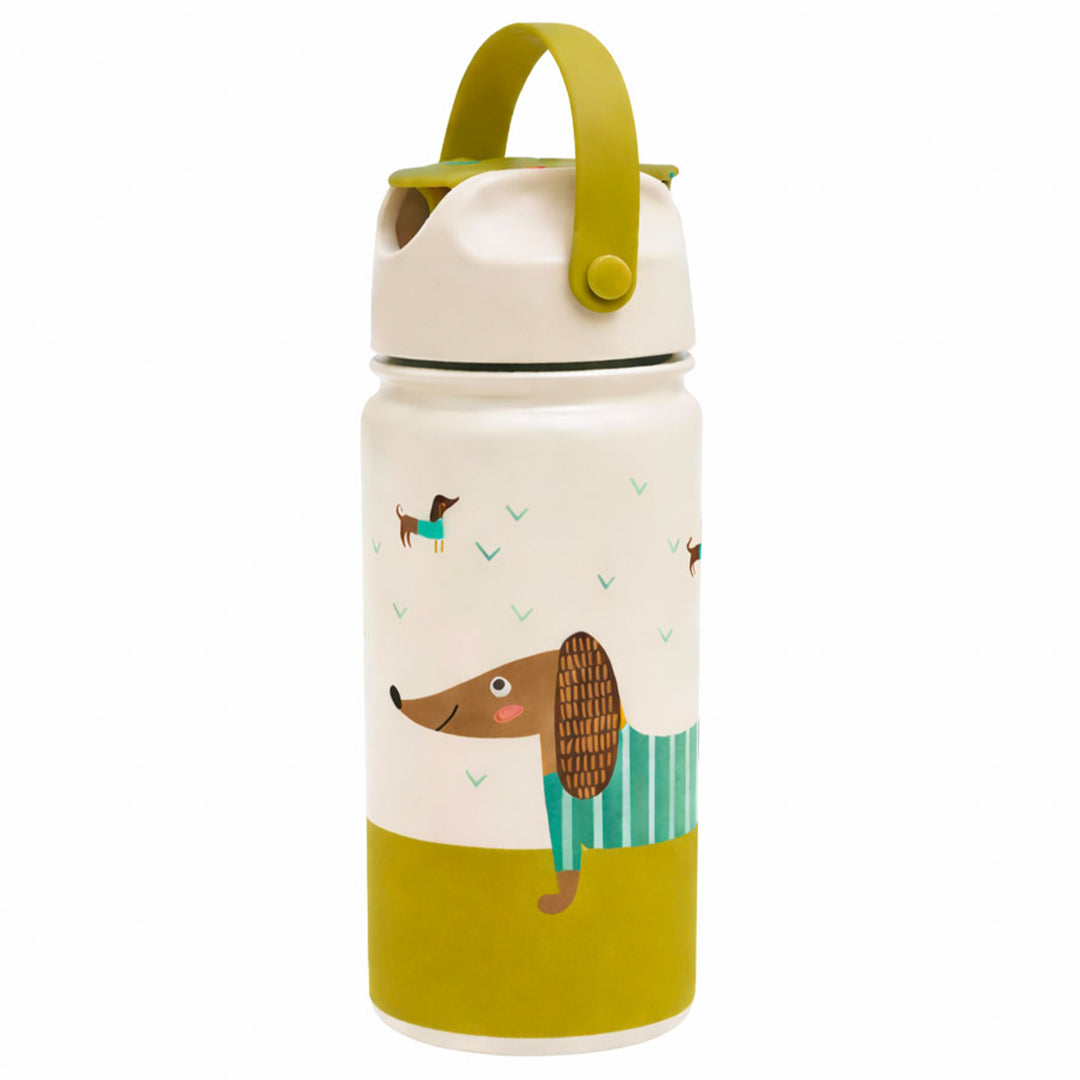 the cotton cloud rvs drinkfles teckel  - 420 ml | TTC-FLSK-TECK | 