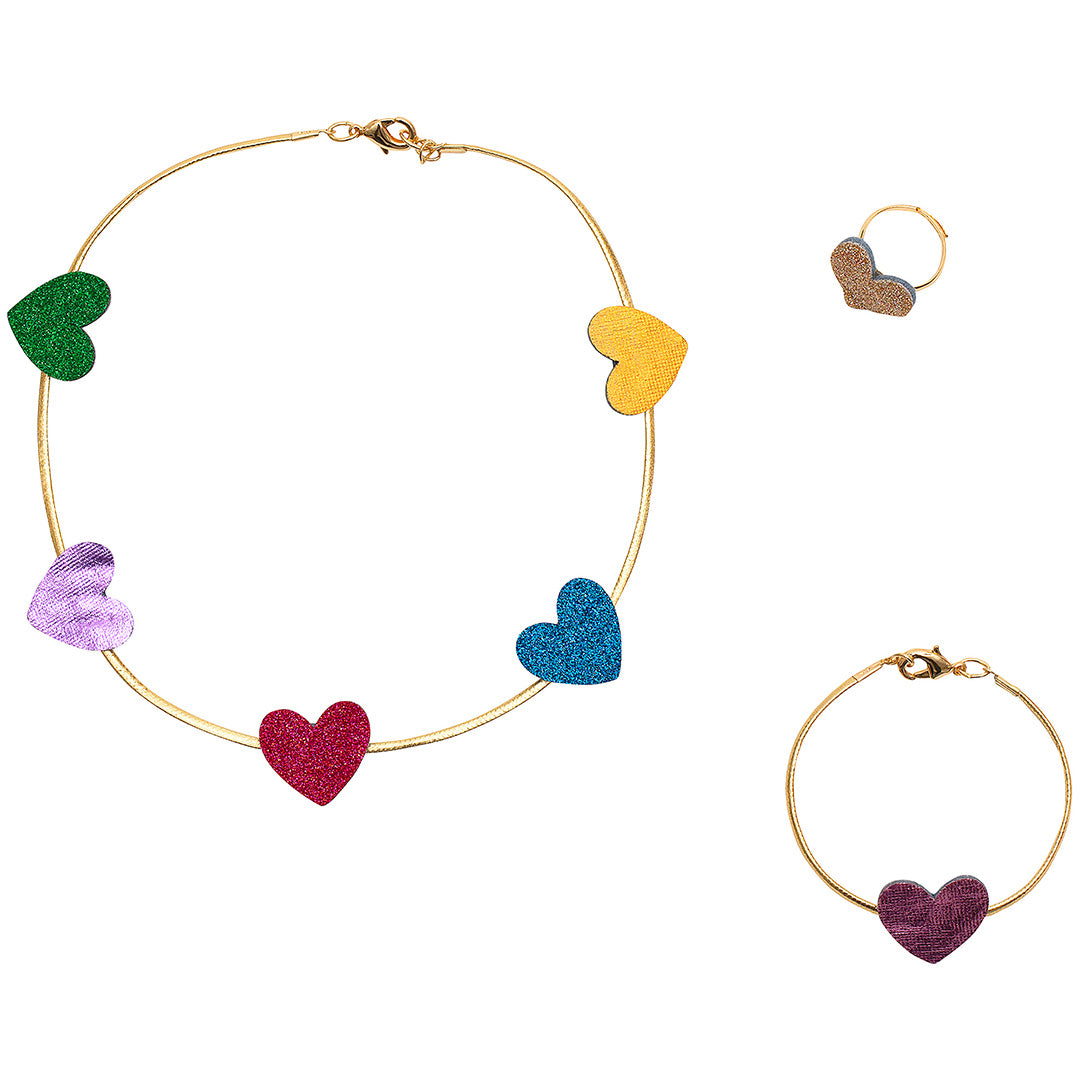 mimi & lula sieradenset heart - bright multi - 3-delig | 178002-38 | 0