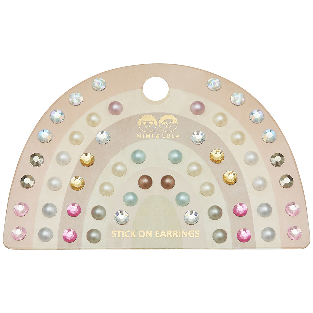 mimi & lula plakoorbellen pink gem - 30 paar | 178005-27 | 0