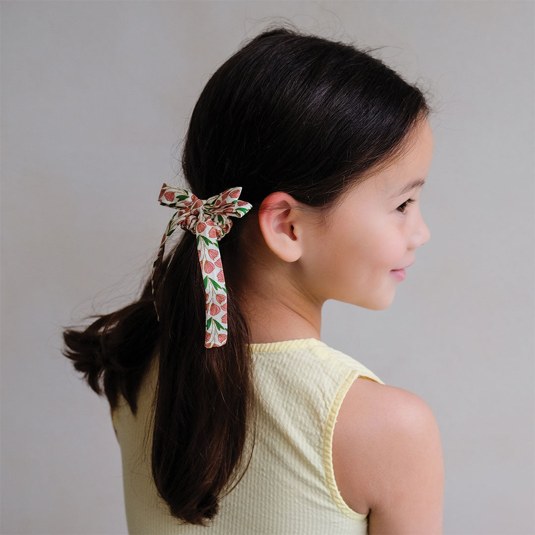 mimi & lula haarelastiekjes floral bow scrunchies - 4st | 182030-23 | 4