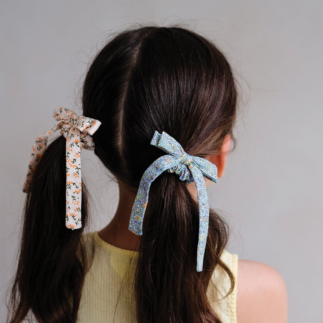 mimi & lula haarelastiekjes floral bow scrunchies - 4st | 182030-23 | 3