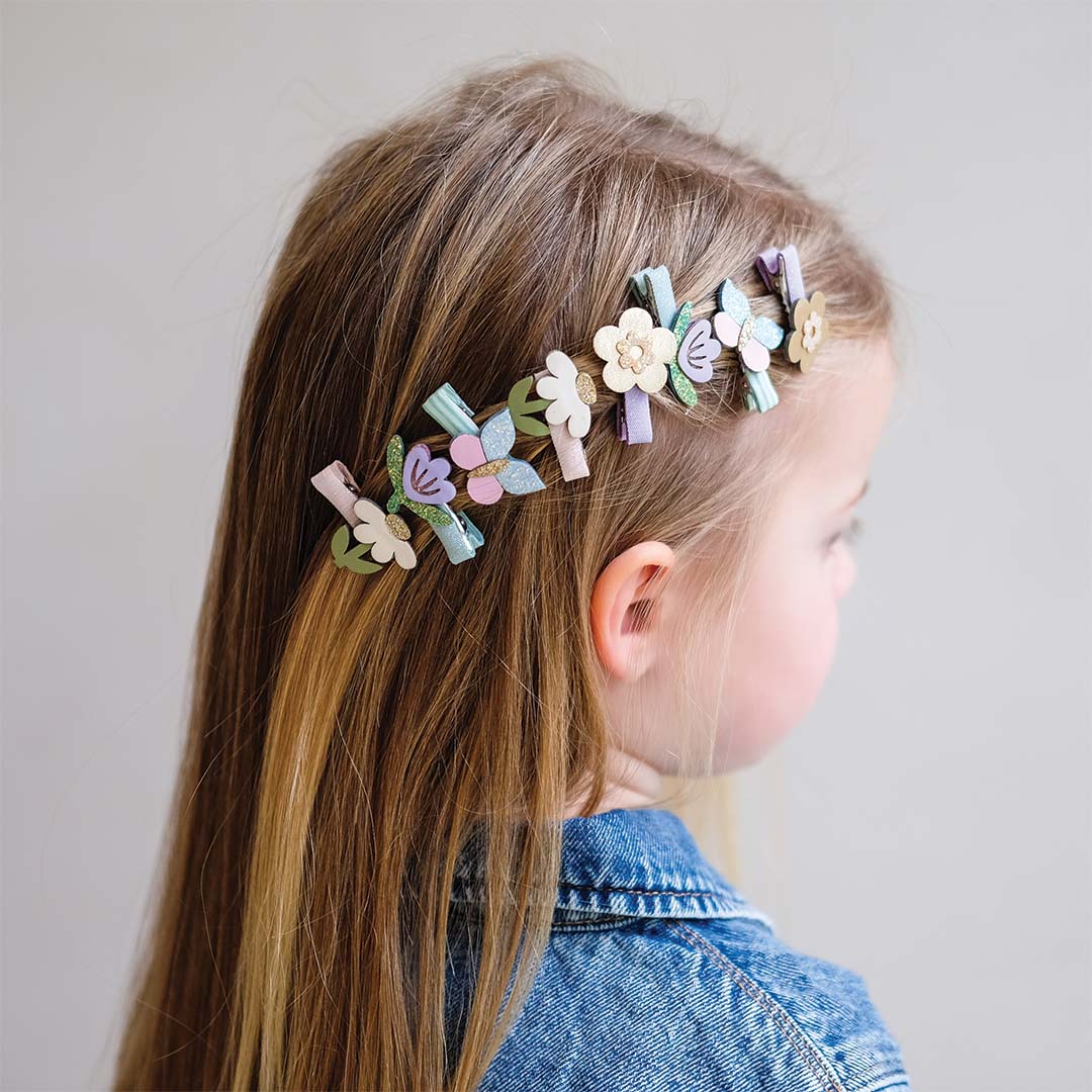 mimi & lula haarclipjes flower garden mini - 8 st | 182053-23 | 2