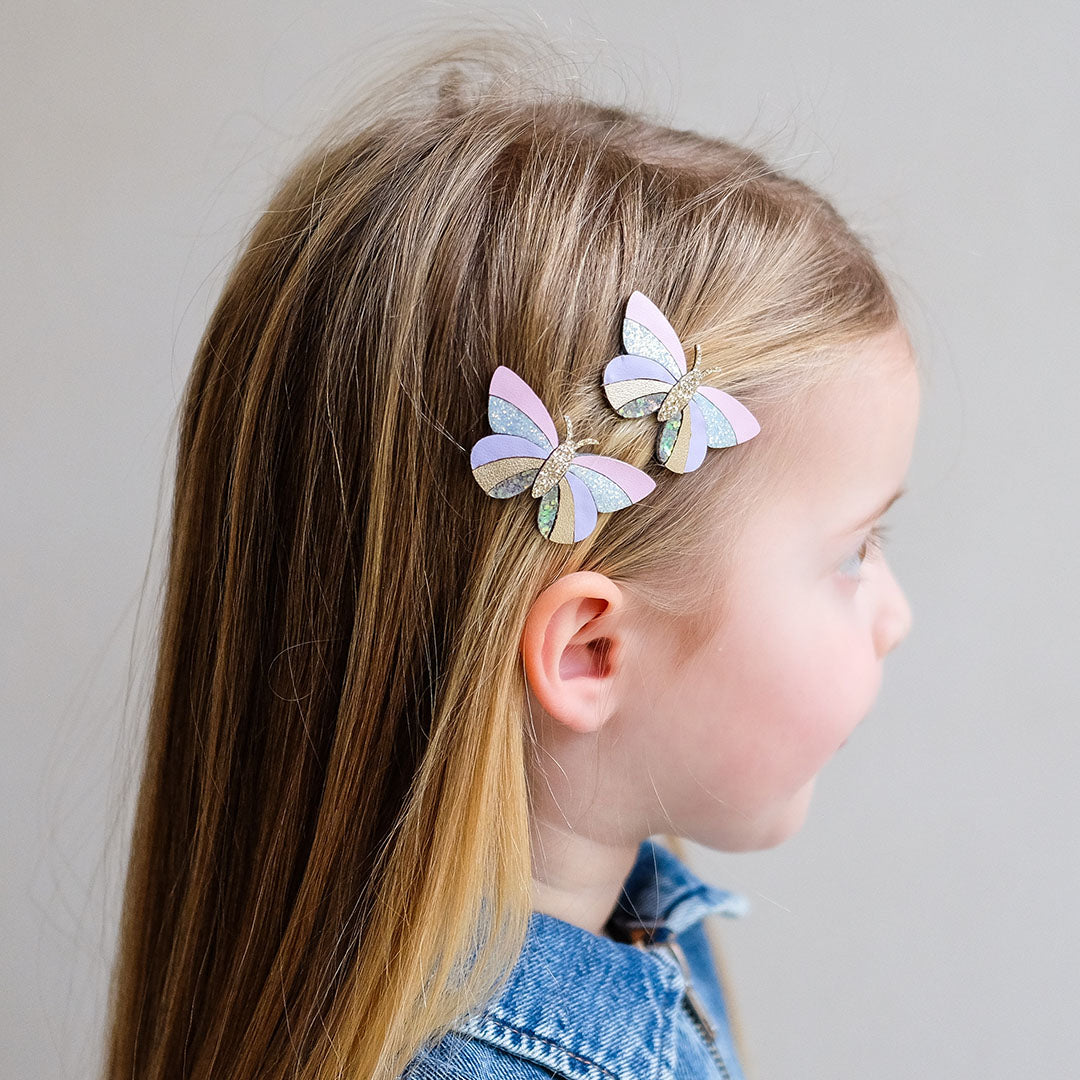 mimi & lula haarclips striped butterfly - 2st | 182062-23 | 3