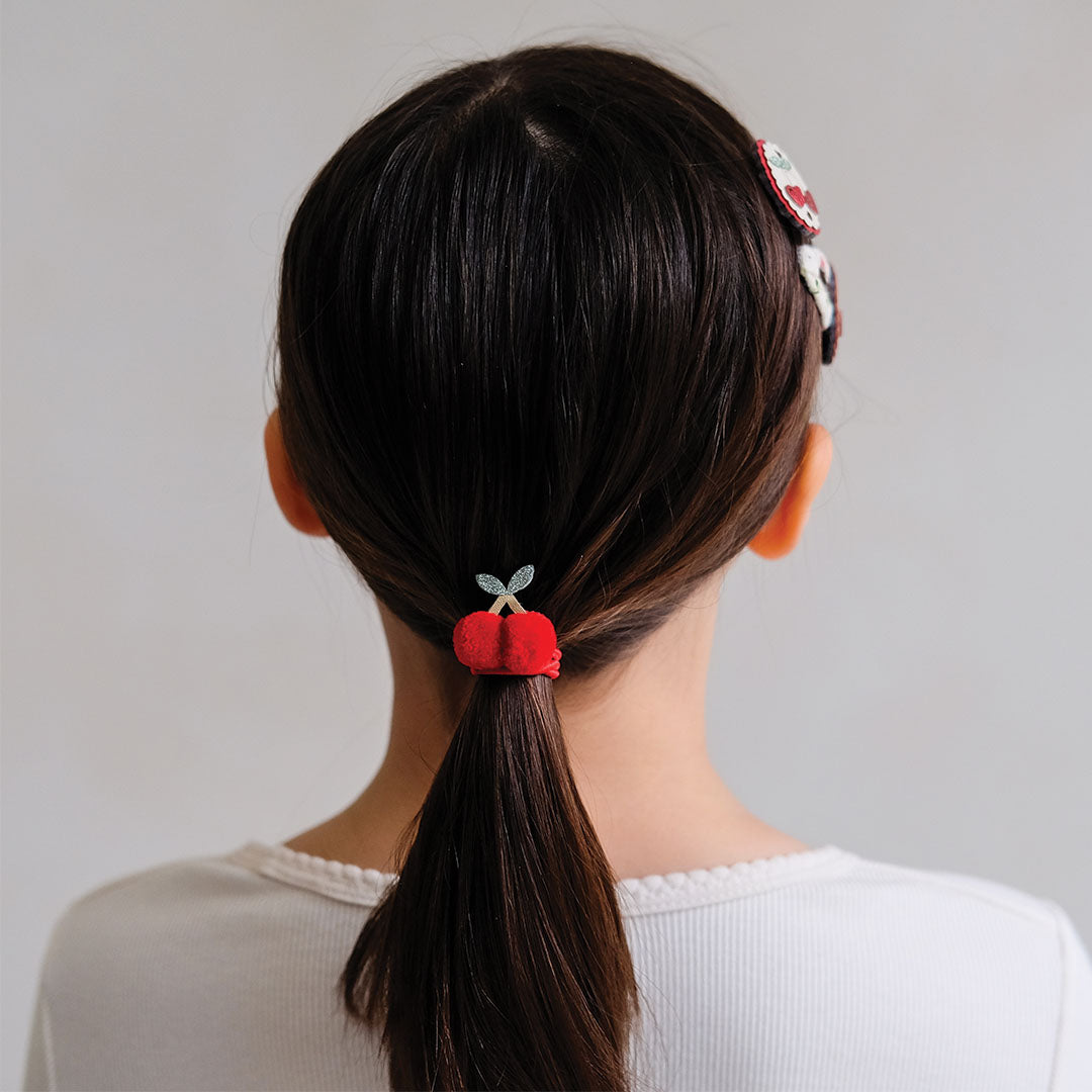 mimi & lula haarelastiekjes pom pom cherries - 4 st | 182073-14 | 3