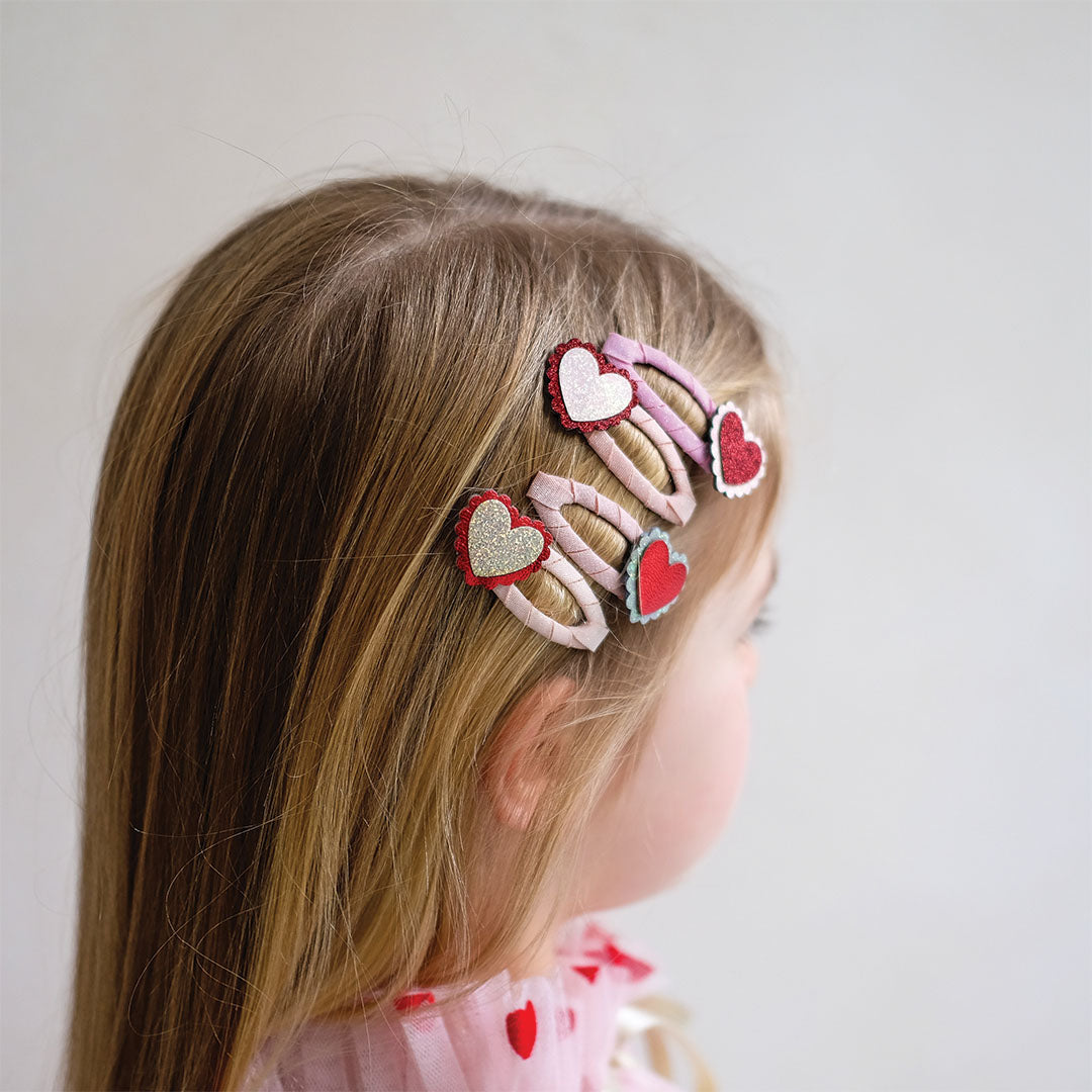 mimi & lula haarspeldjes scalloped heart - 4 st | 182091-27 | 2