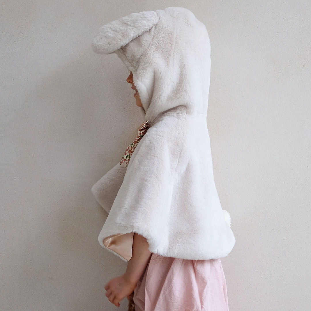 mimi & lula verkleedcape konijn - cream |  185001-32 | 4