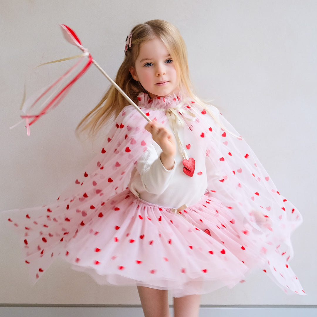 mimi & lula verkleedcape heart - pink multi | 185003-27 | 3