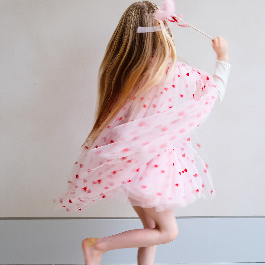 mimi & lula verkleedcape heart - pink multi | 185003-27| 3