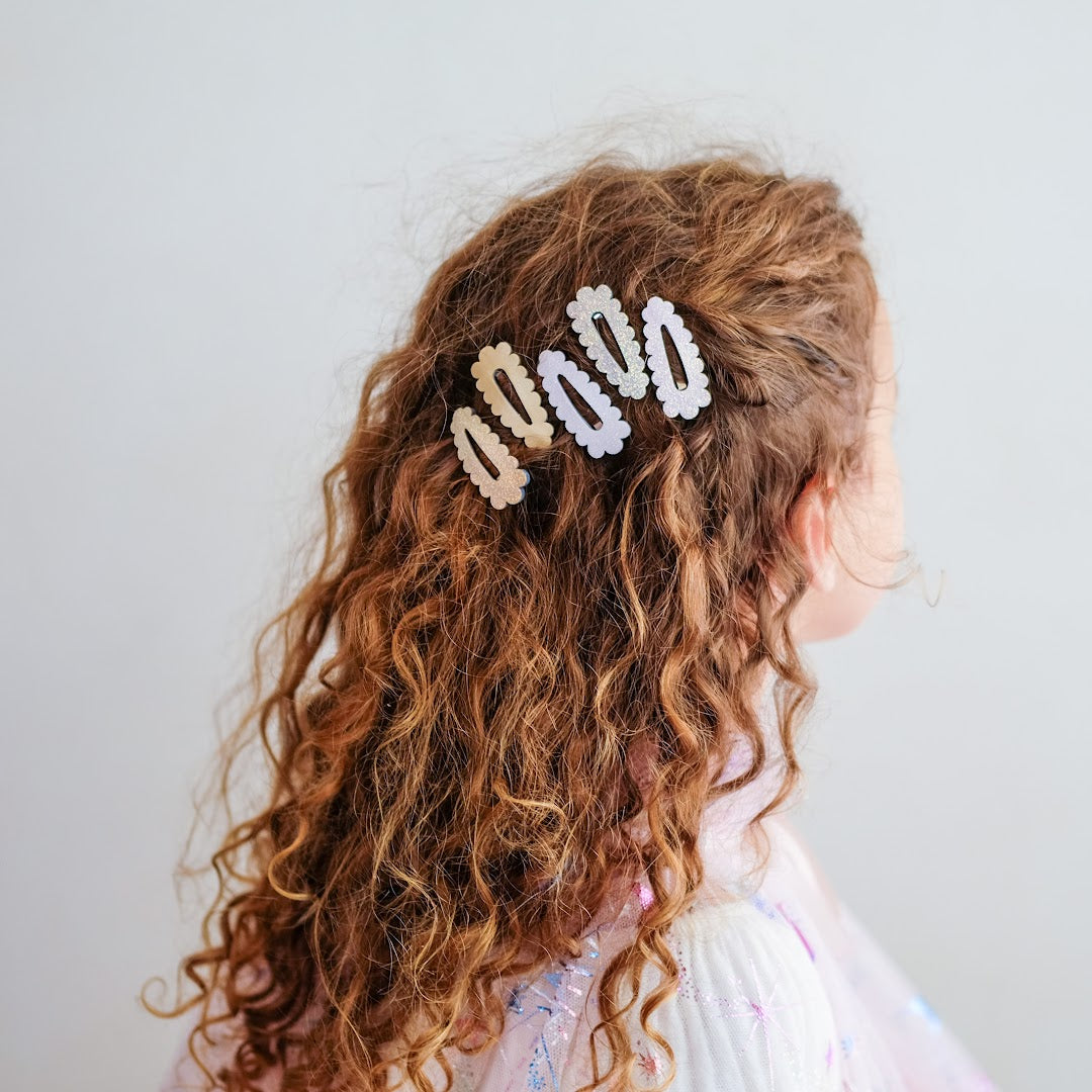 mimi & lula haarclipjes mini scalloped - dreamwish - 5st