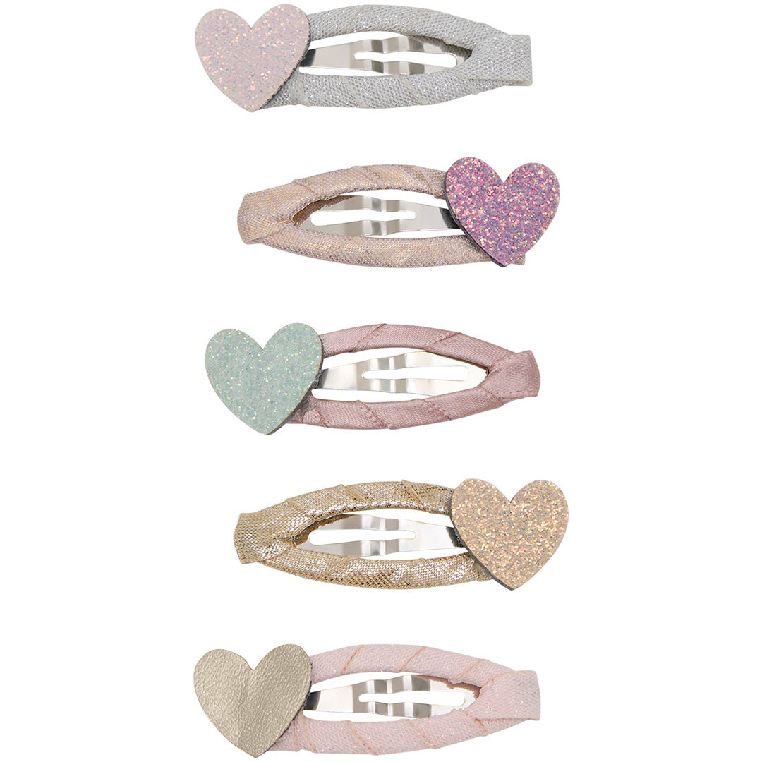 mimi & lula haarclipjes mini teeny heart - 5st