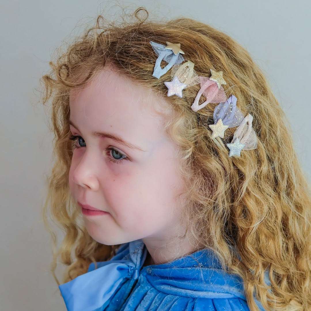 mimi & lula haarclipjes mini tutu star - 5st