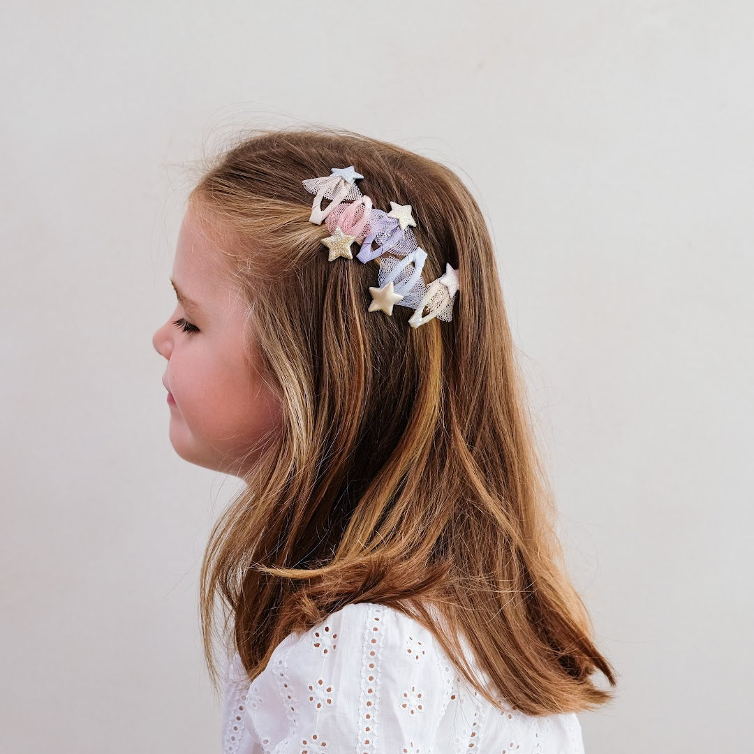 mimi & lula haarclipjes mini tutu star - 5st