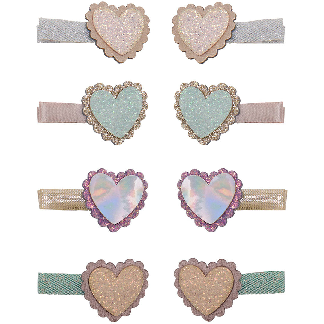 mimi & lula haarclipjes scalloped heart - 8st