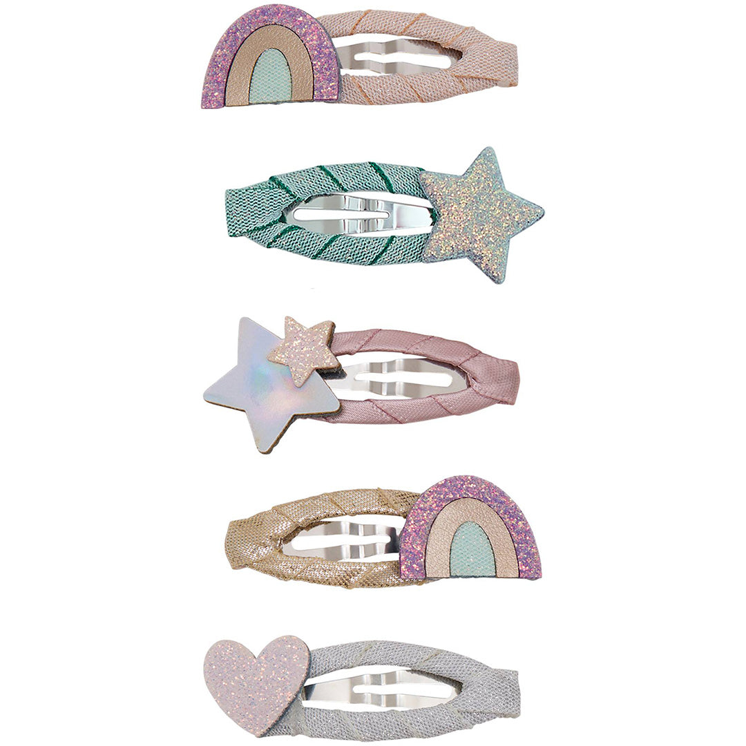 mimi & lula haarclipjes mini rainbow - 5st
