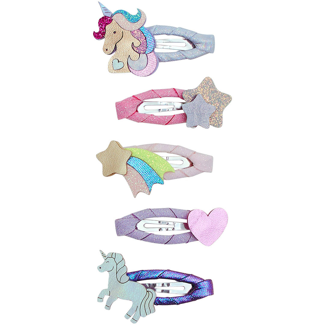 mimi & lula haarclipjes mini unicornland - 5st