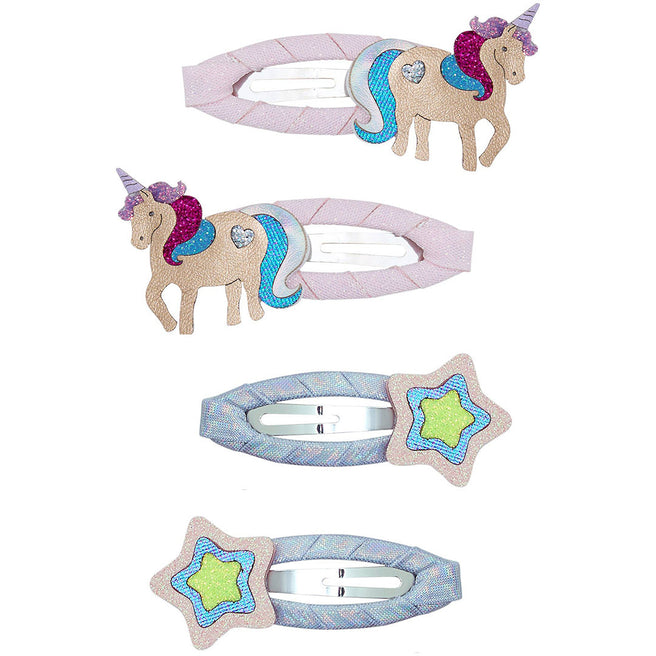 mimi & lula haarclipjes magical unicorn - 4st