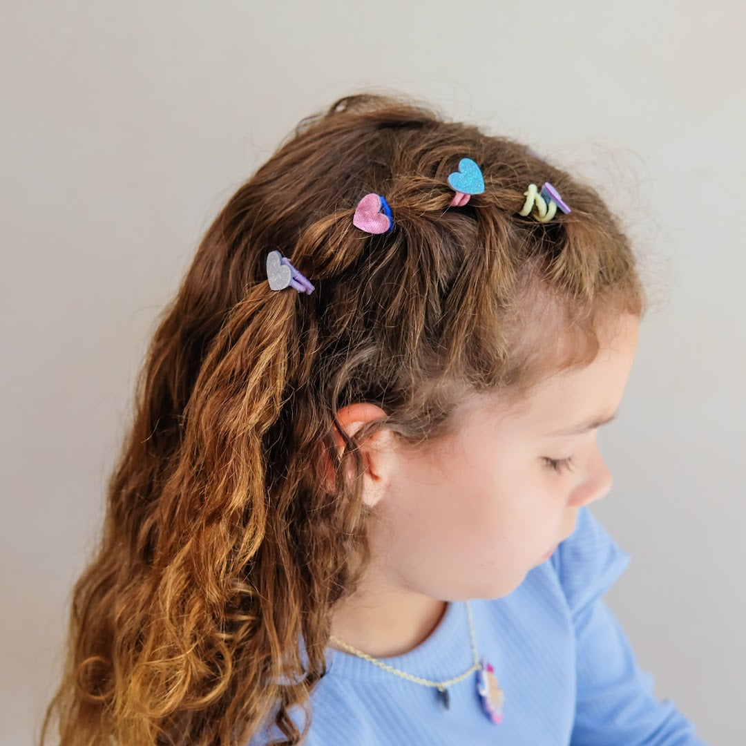mimi & lula haarelastiekjes mini - happy heart - 8st