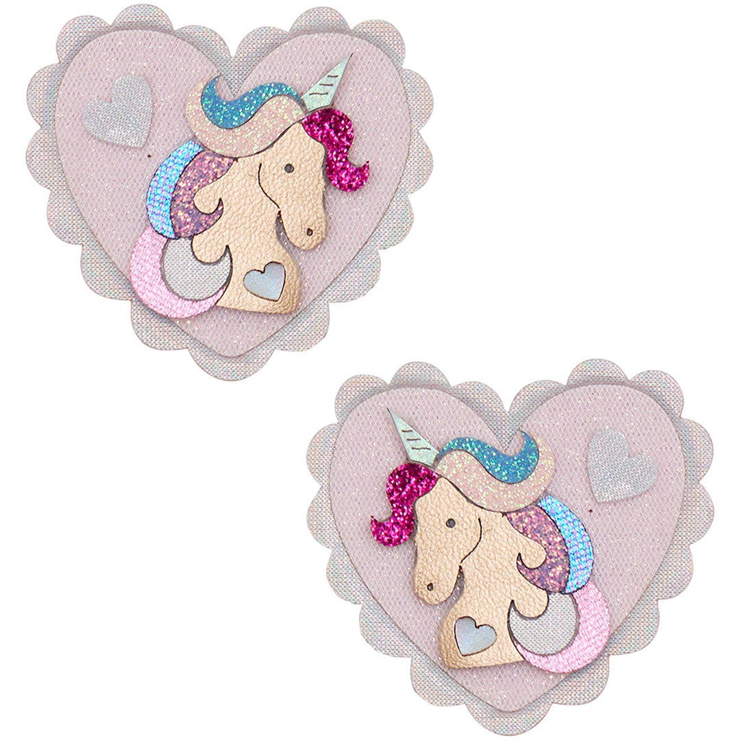 mimi & lula haarclipjes unicorn heart - 2st