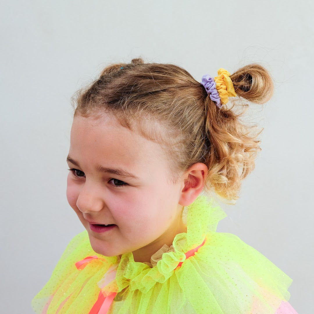 mimi & lula haarelastieken bright satin scrunchies - 8st