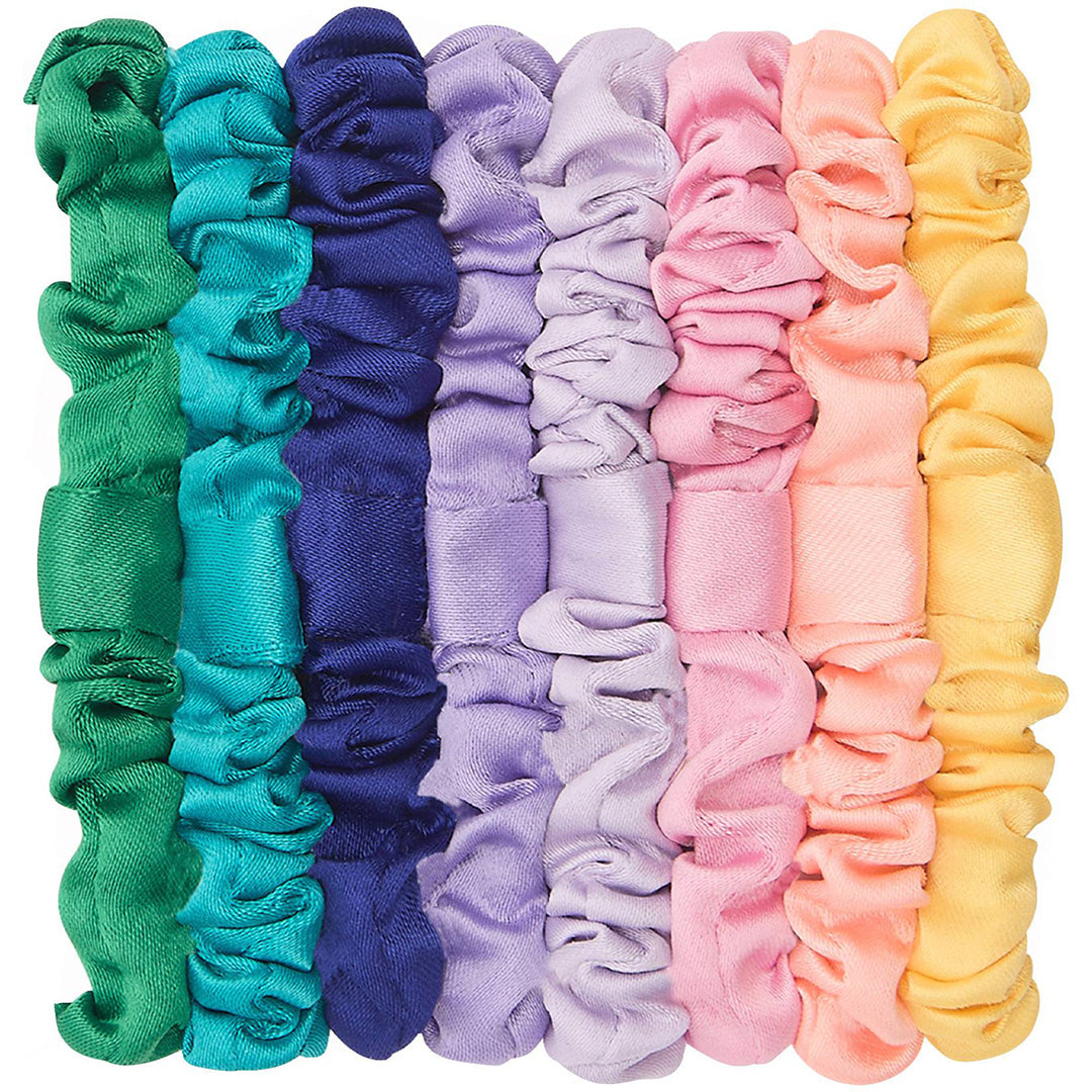 mimi & lula haarelastieken bright satin scrunchies - 8st