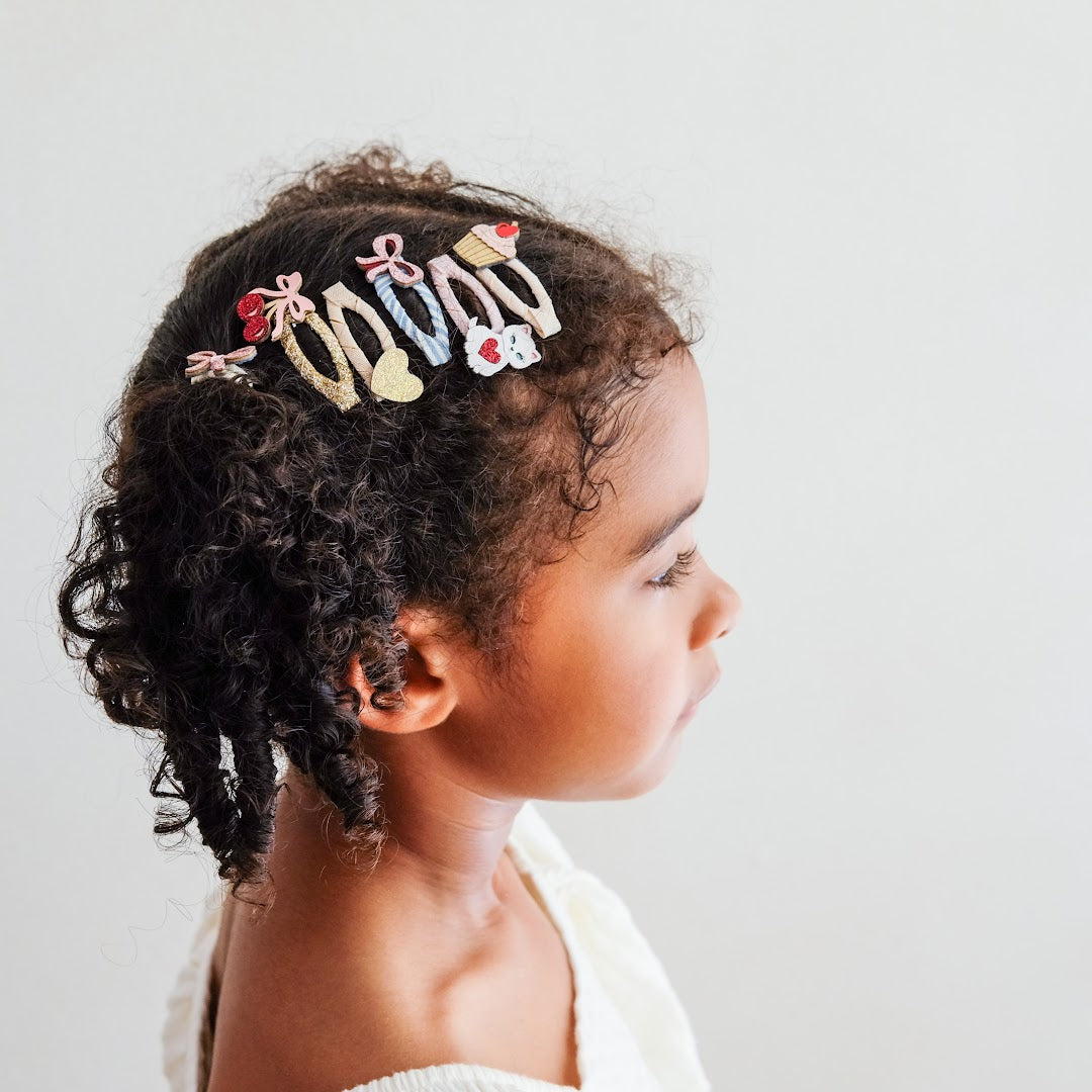 mimi & lula haarclipjes mini kittybow - 5st