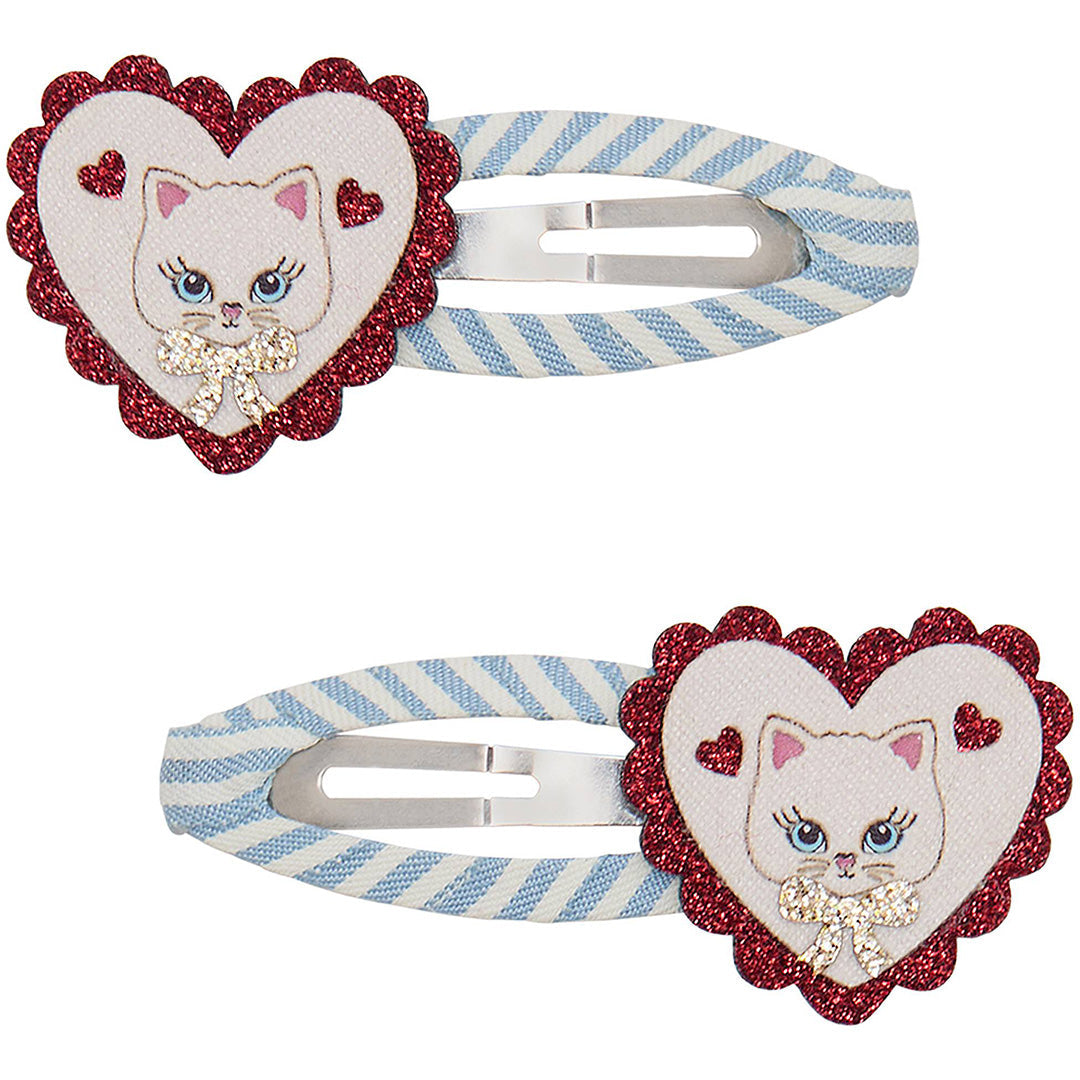 mimi & lula haarclipjes scalloped kitty - 2st
