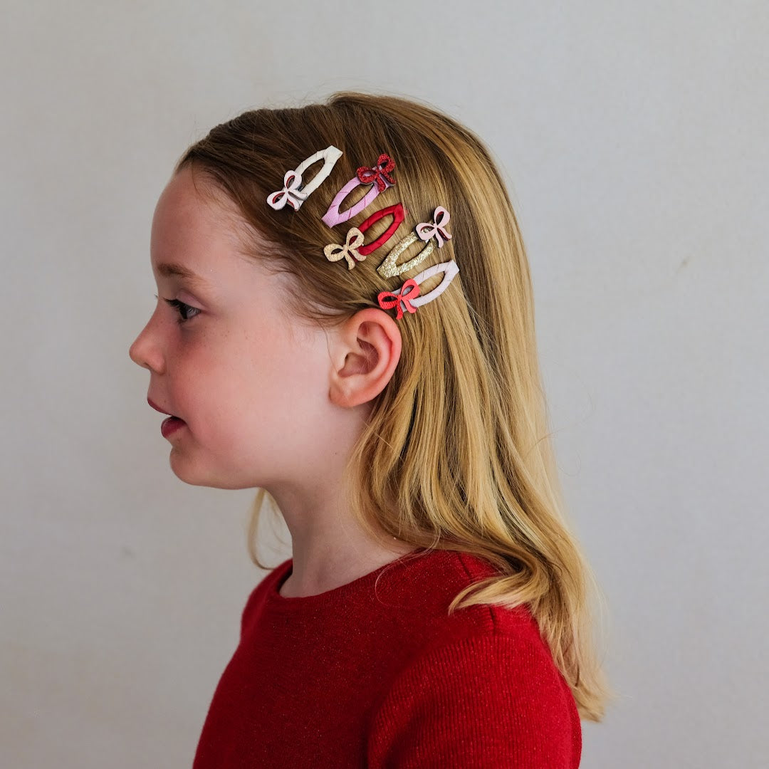 mimi & lula haarclipjes mini cutesy bow - 5st