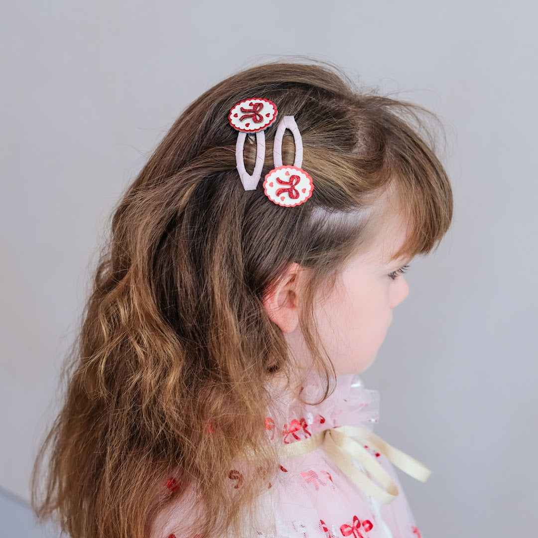 mimi & lula haarclipjes framed bow - 2st