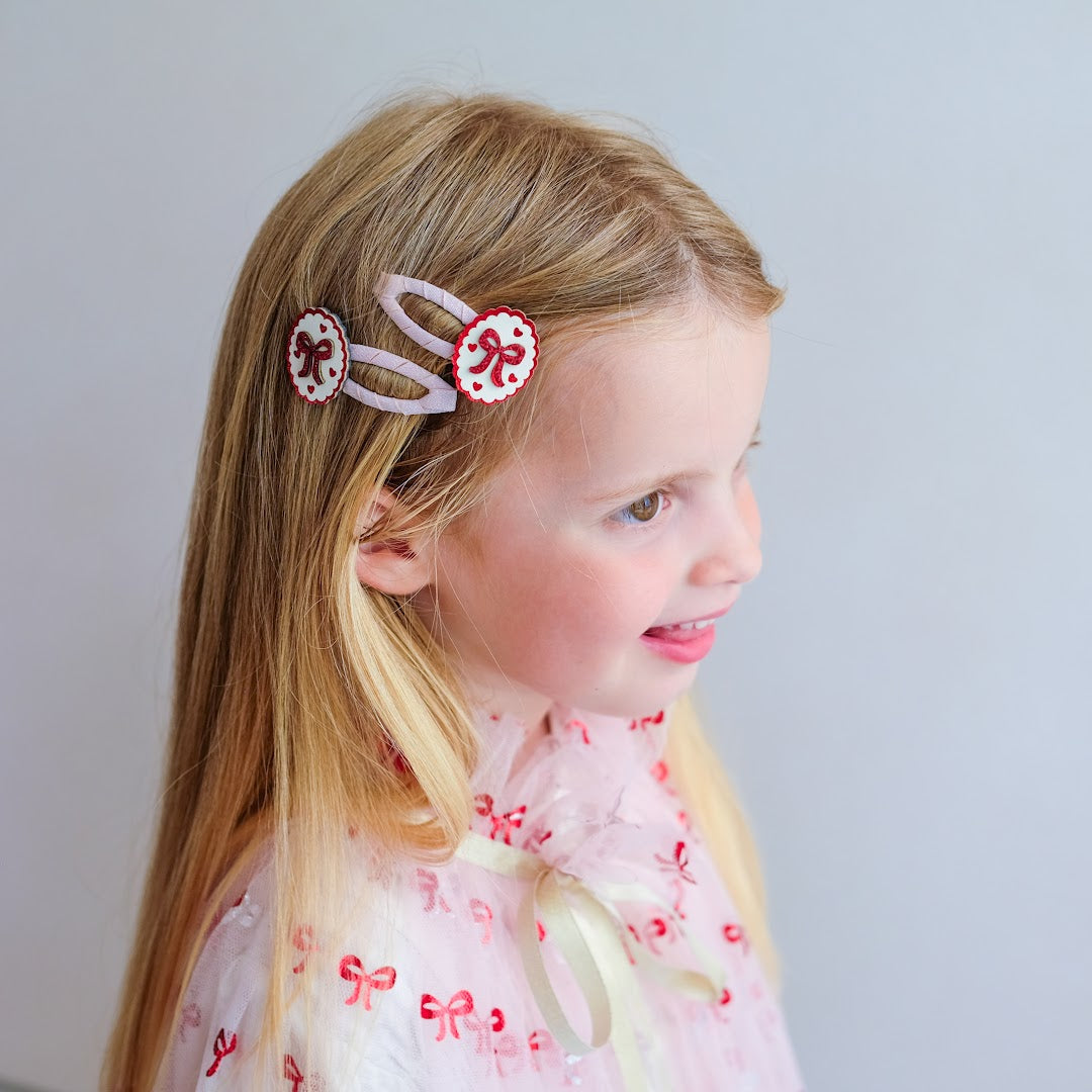 mimi & lula haarclipjes framed bow - 2st