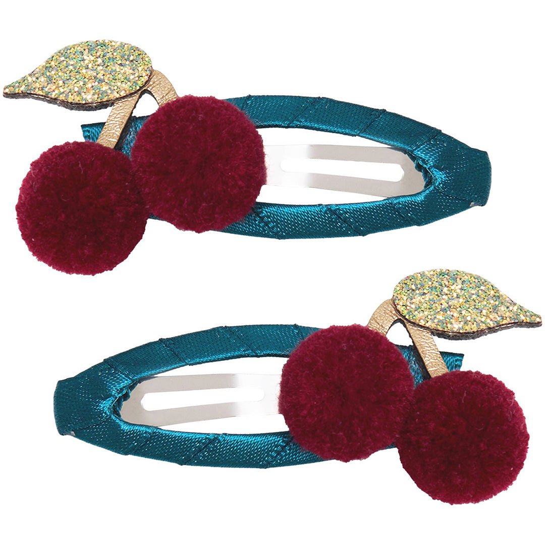 mimi & lula haarclipjes pom pom cherries - 2st