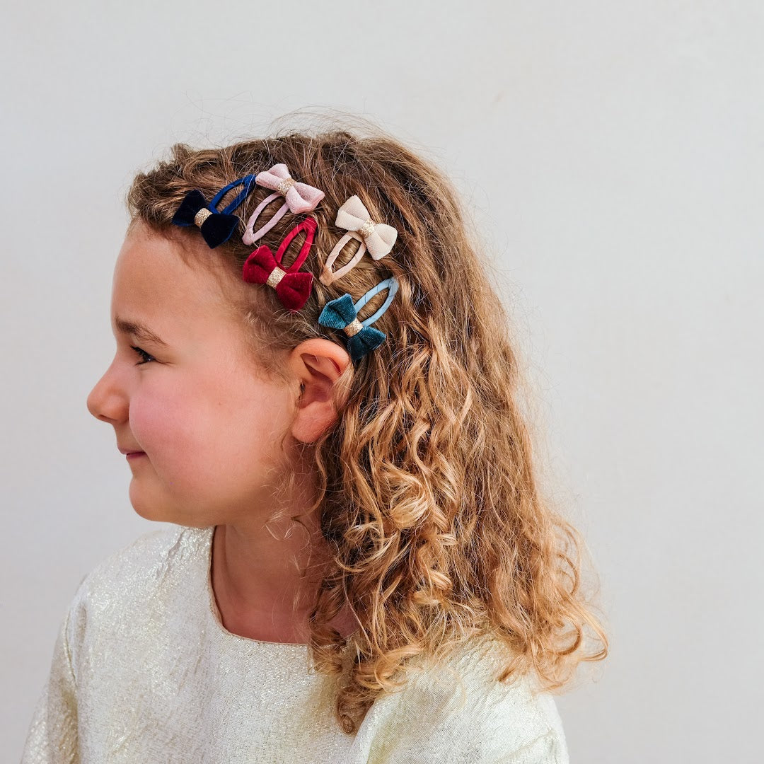 mimi & lula haarclipjes mini tinkerbell velvet - 5st
