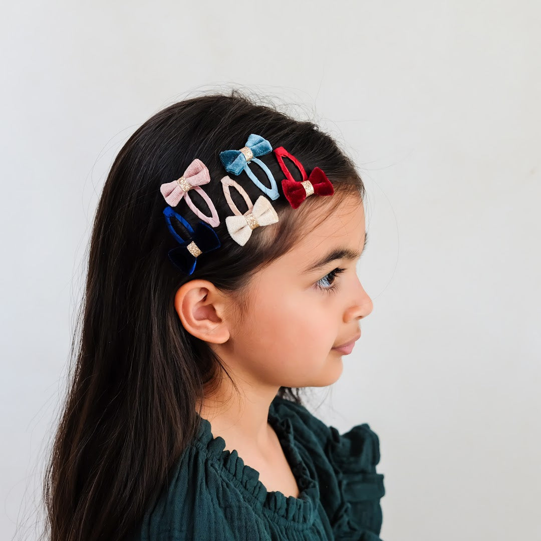 mimi & lula haarclipjes mini tinkerbell velvet - 5st