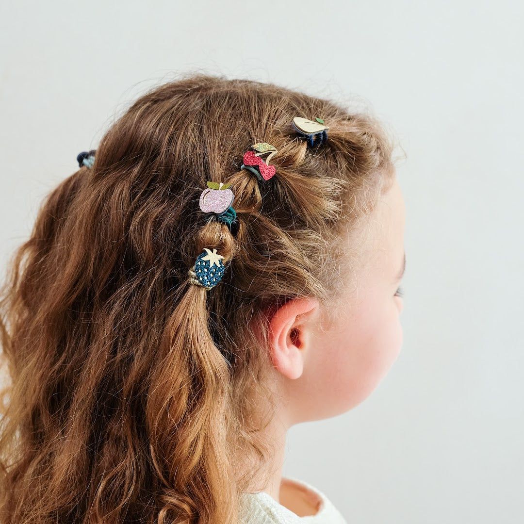 mimi & lula haarelastiekjes mini - winter fruits - 8st