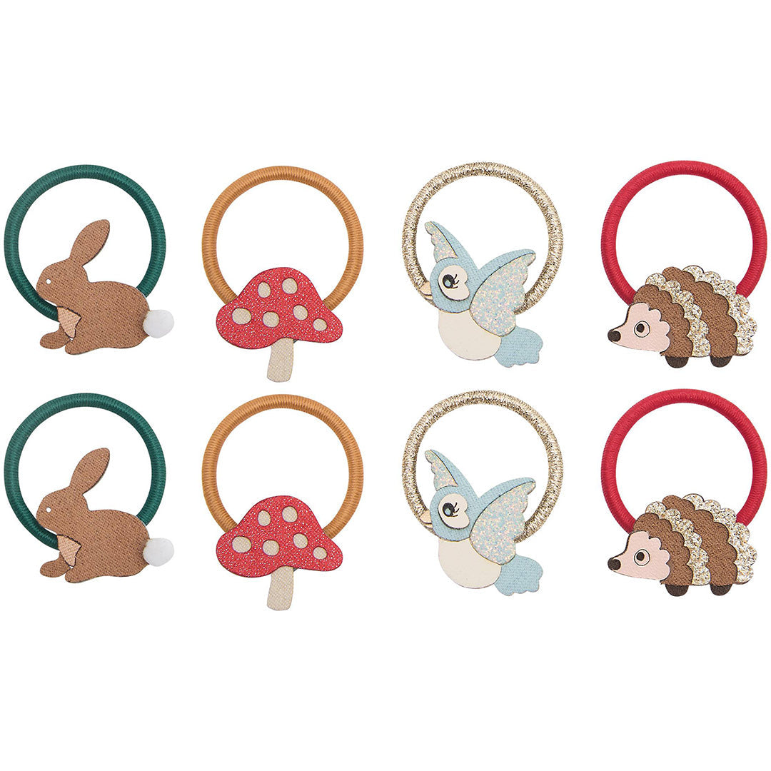 mimi & lula haarelastiekjes mini - woodland pals - 8st