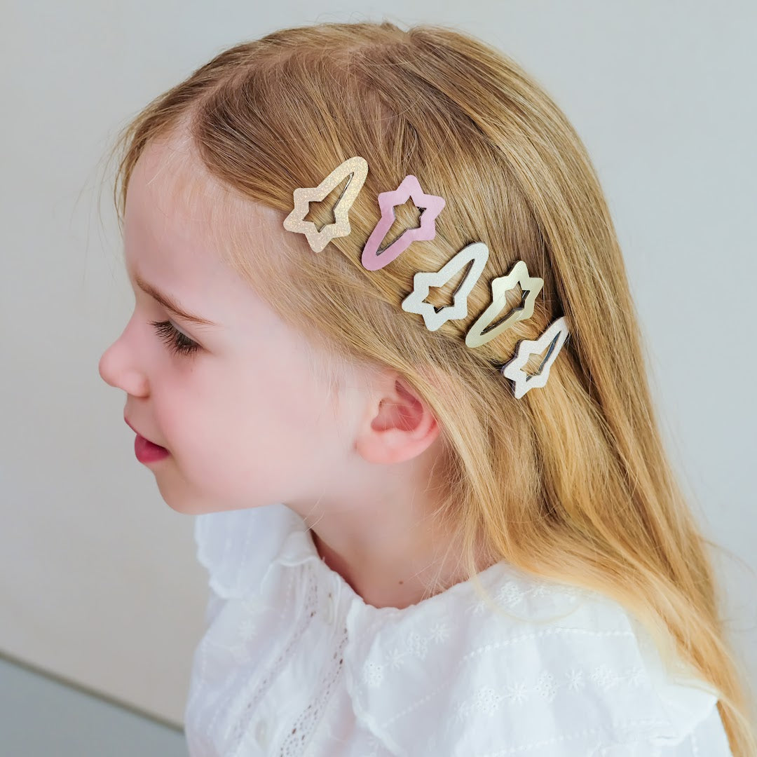 mimi & lula haarclipjes star cut out - 5st
